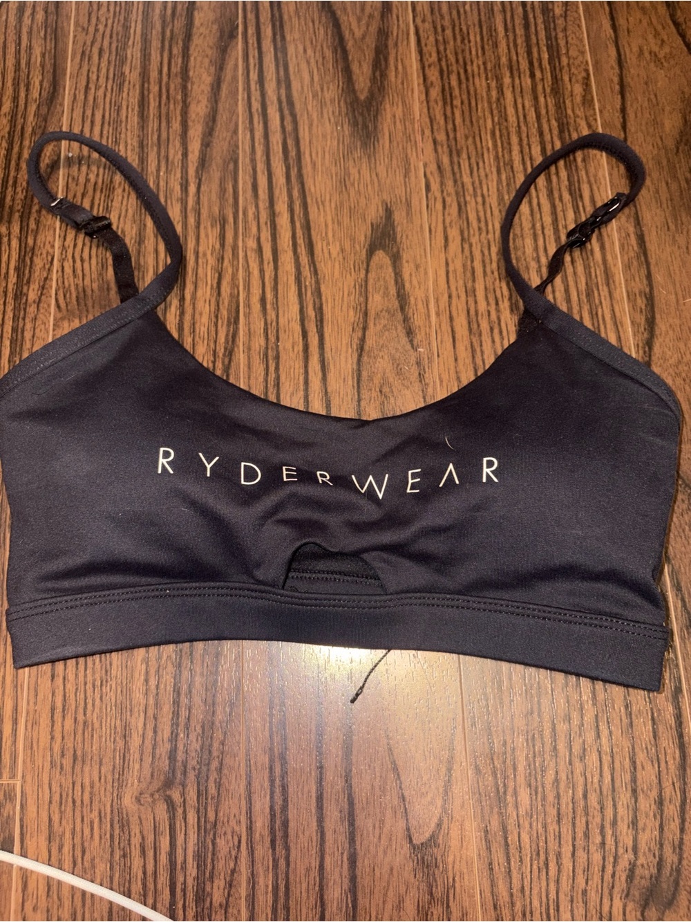 Ryderwear Black Adjustable-Strap Sports Bralette